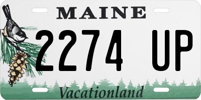 ME license plate 2274UP