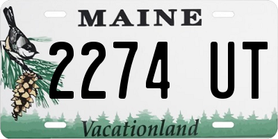 ME license plate 2274UT