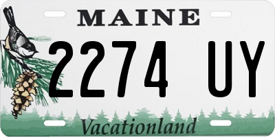 ME license plate 2274UY