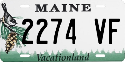 ME license plate 2274VF