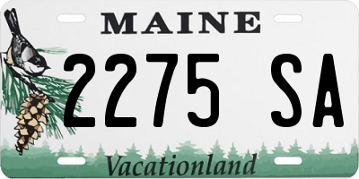 ME license plate 2275SA