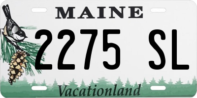 ME license plate 2275SL
