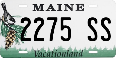 ME license plate 2275SS