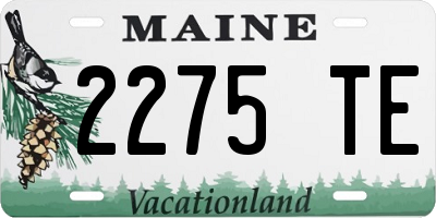 ME license plate 2275TE