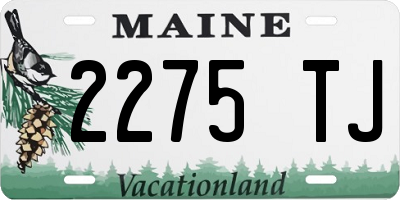 ME license plate 2275TJ