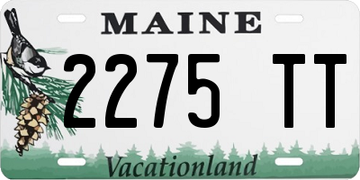 ME license plate 2275TT