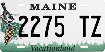 ME license plate 2275TZ