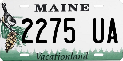 ME license plate 2275UA