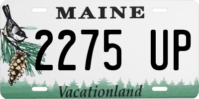 ME license plate 2275UP