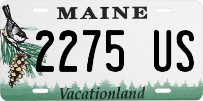 ME license plate 2275US