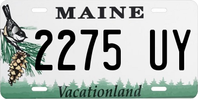 ME license plate 2275UY