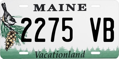 ME license plate 2275VB