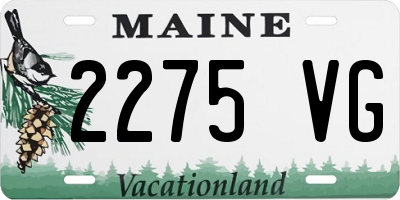 ME license plate 2275VG