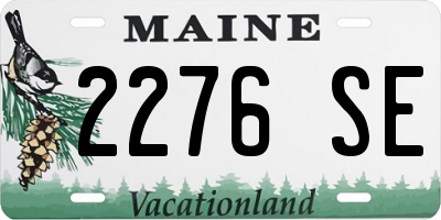 ME license plate 2276SE