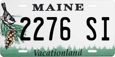 ME license plate 2276SI