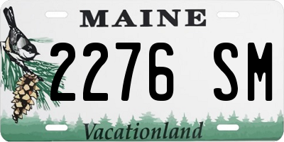 ME license plate 2276SM