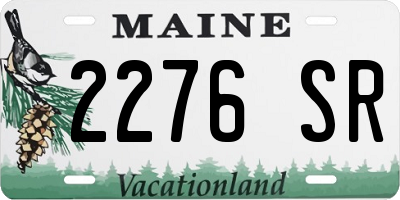 ME license plate 2276SR