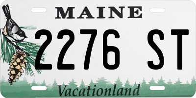 ME license plate 2276ST
