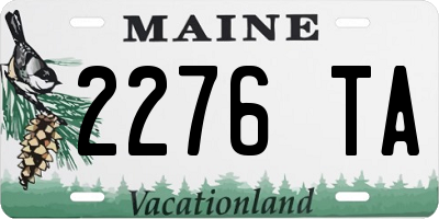 ME license plate 2276TA