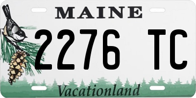 ME license plate 2276TC