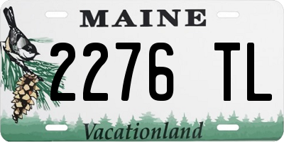 ME license plate 2276TL