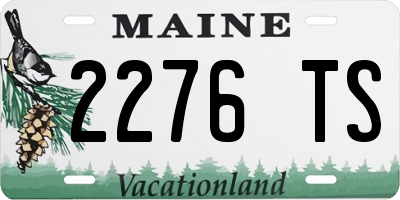 ME license plate 2276TS