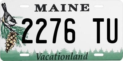 ME license plate 2276TU