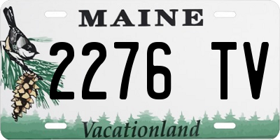 ME license plate 2276TV
