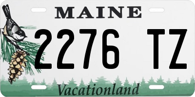 ME license plate 2276TZ
