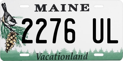 ME license plate 2276UL