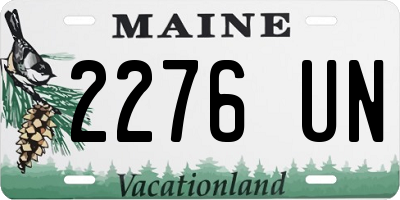 ME license plate 2276UN
