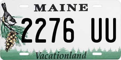 ME license plate 2276UU