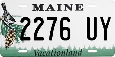 ME license plate 2276UY