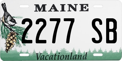 ME license plate 2277SB