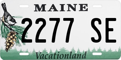 ME license plate 2277SE