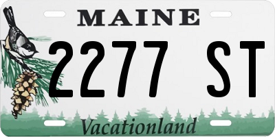 ME license plate 2277ST