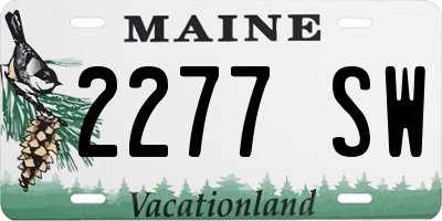 ME license plate 2277SW