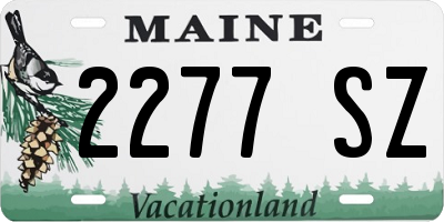 ME license plate 2277SZ