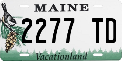 ME license plate 2277TD
