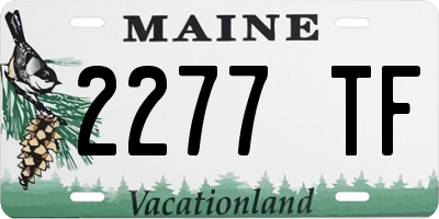ME license plate 2277TF