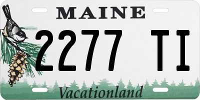 ME license plate 2277TI