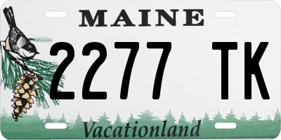 ME license plate 2277TK