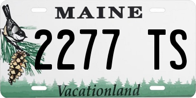 ME license plate 2277TS