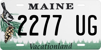 ME license plate 2277UG