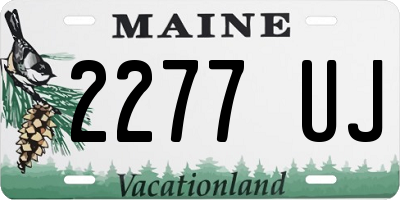 ME license plate 2277UJ