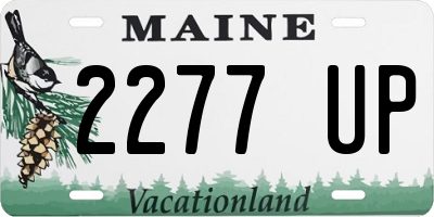 ME license plate 2277UP