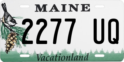 ME license plate 2277UQ