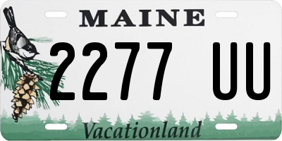 ME license plate 2277UU