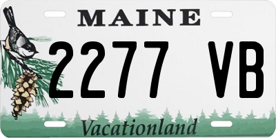 ME license plate 2277VB