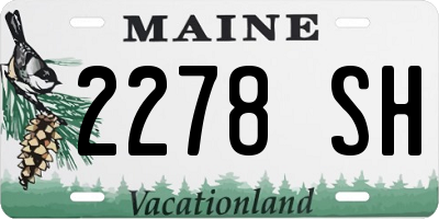 ME license plate 2278SH